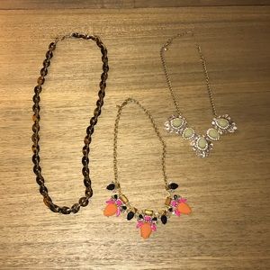 Lot of 3 Statement Necklaces J.Crew and AnnTaylor